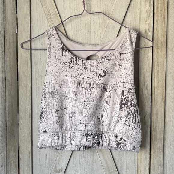 White and Black Graphic Bra Top - Picture 1 of 5